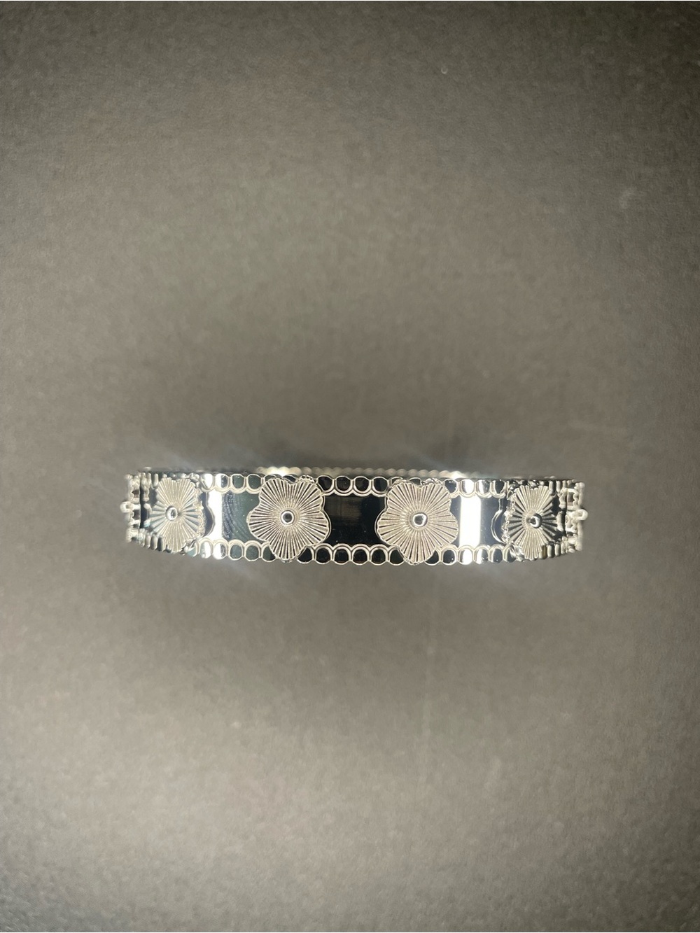 Clear Crystal Stretch Watch Band - Silver Accents